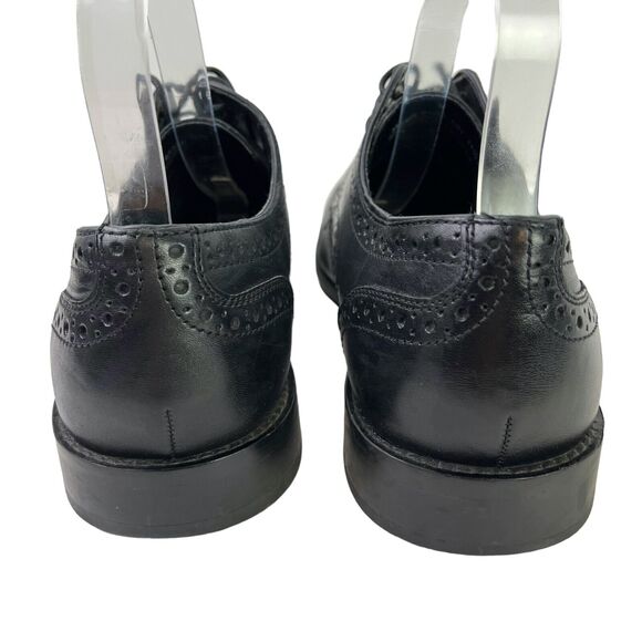Nunn Bush Mens Comfort Gel Wingtip Oxford Real Leather Black Dress Shoes 11.5 main image 6